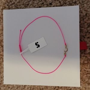 New Stone and strand 10kt gold initial C  adjustable bracelet